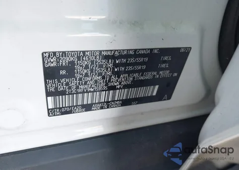 2021 Toyota Rav4 Xle Premium из США, поврежденный, VIN 2T3C1RFV1MW159595